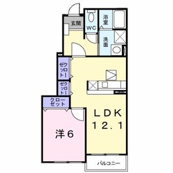 滋野駅 徒歩20分 1階の物件間取画像